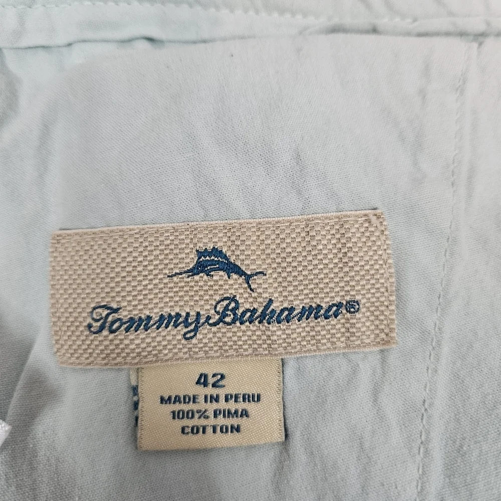 Tommy Bahama Bahama Mint Green Flat Front Chino Shorts 9.5